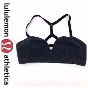 💕SALE💕 Lululemon Gray Black Strappy Bralette